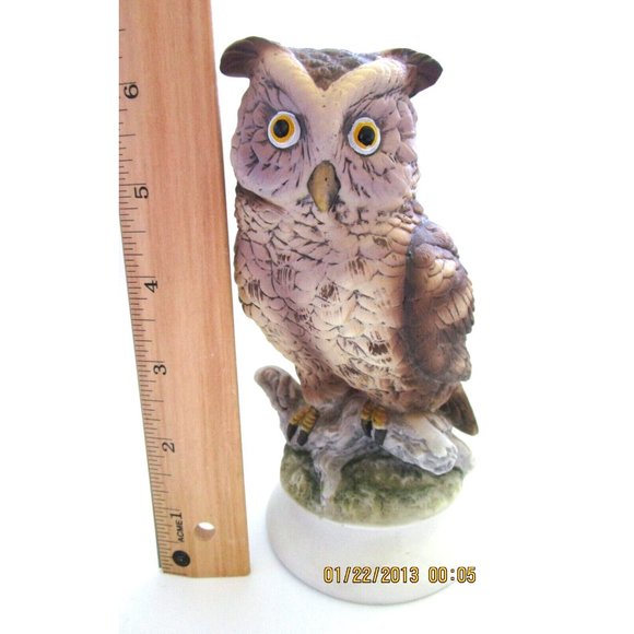 Lefton China Hand Painted Porcelain Bisque Owl Figurine  KW866 - Japan Excl. Tag - Picture 6 of 9